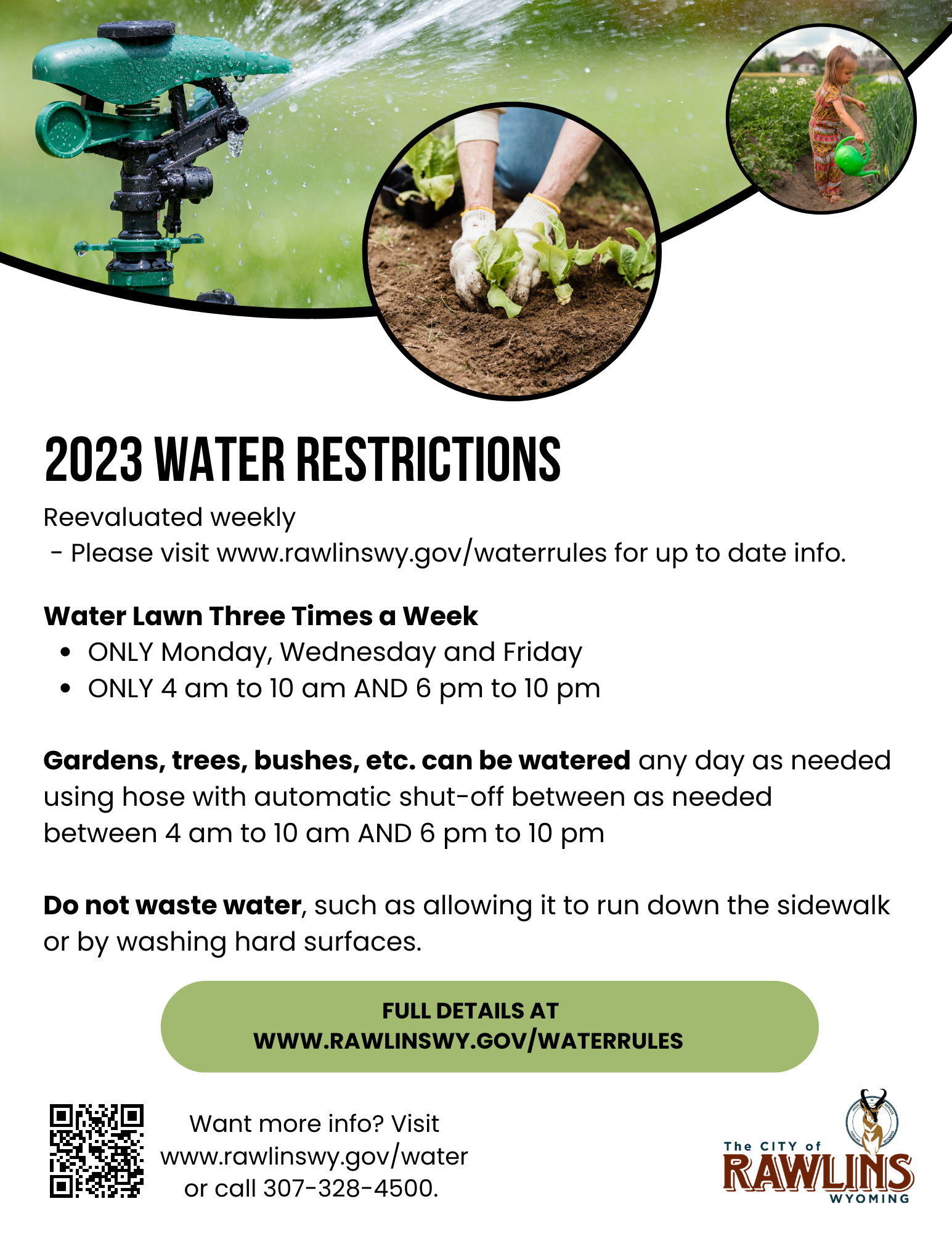 2023 Water Restrictions Poster and Image