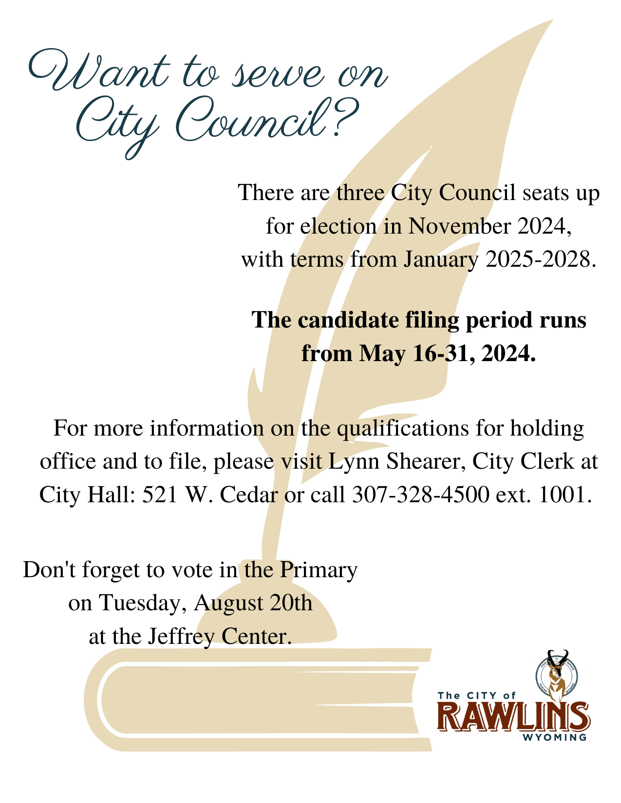 Serve on Council  - 2024