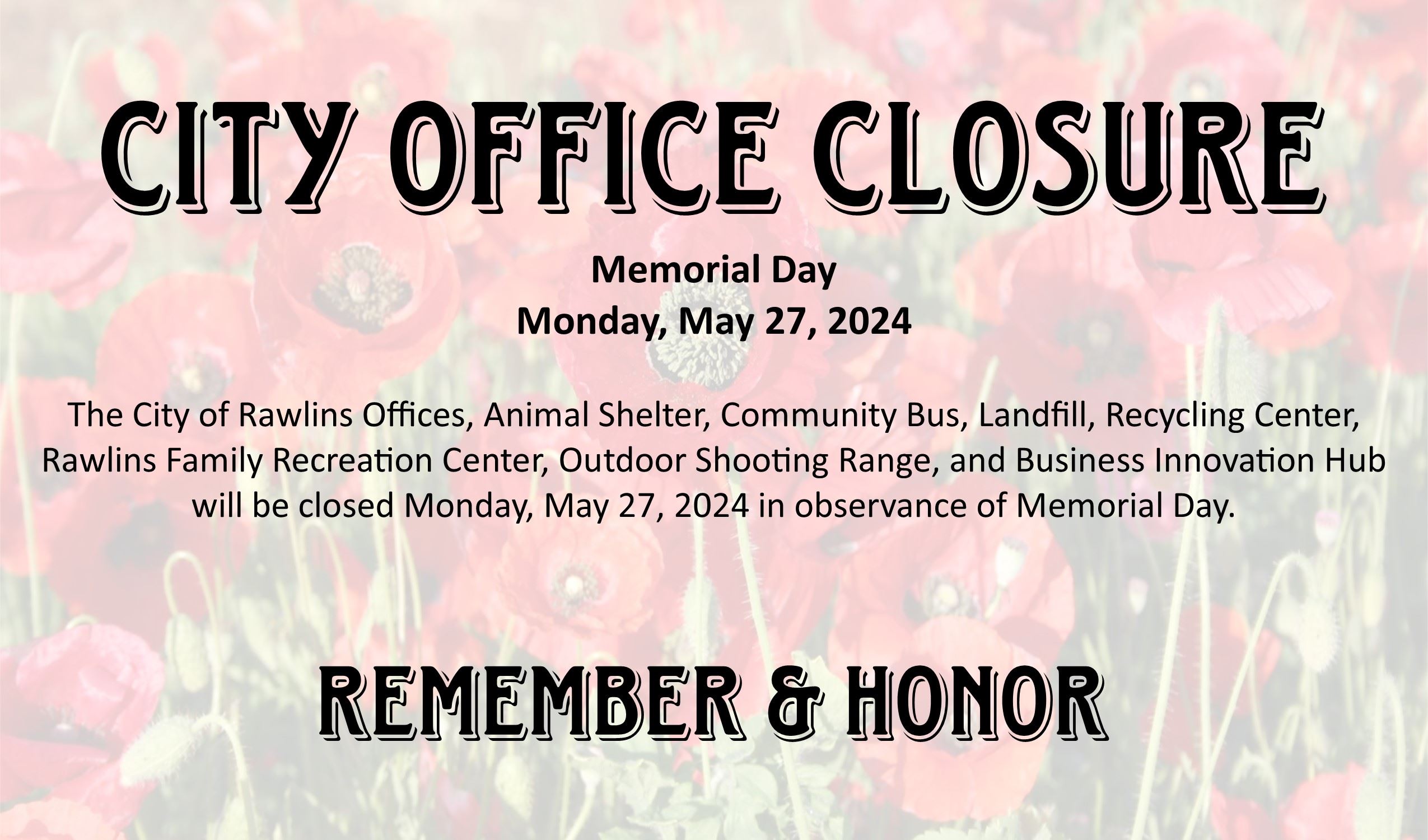 05 Memorial Day Closure - Current Year