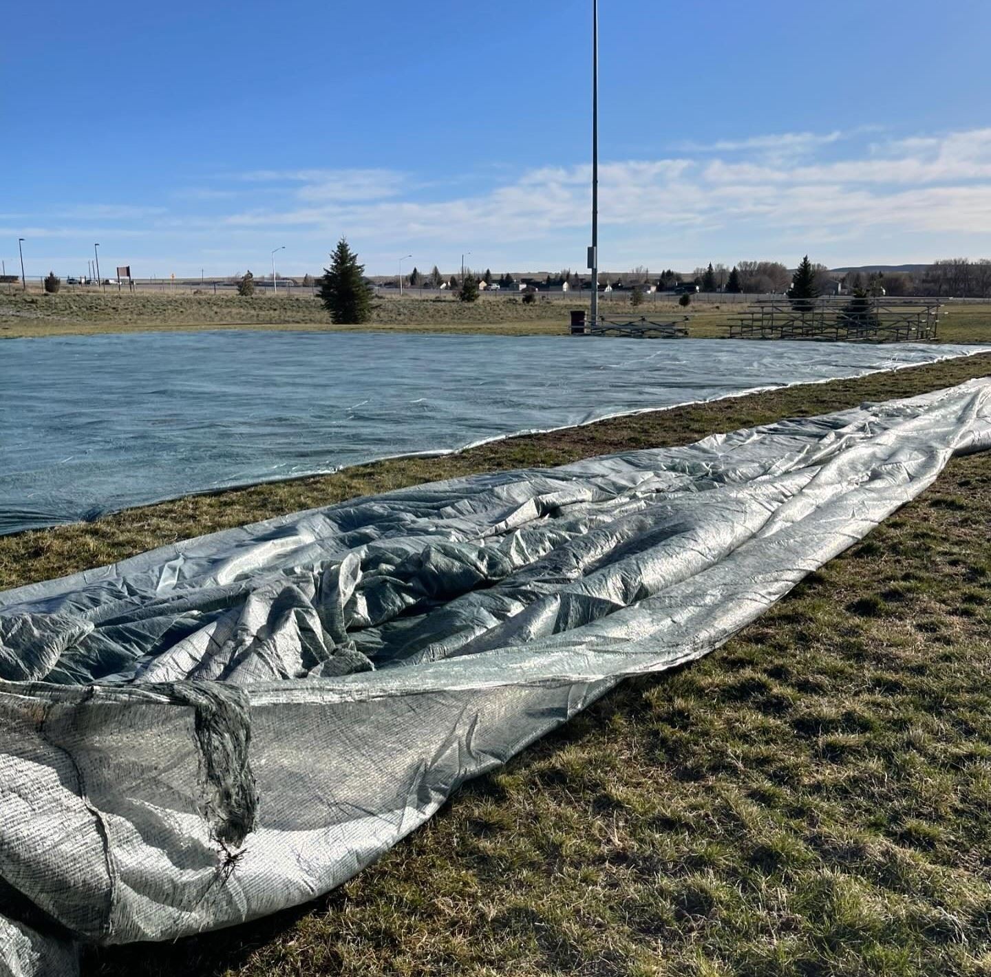 soccer fields with tarps