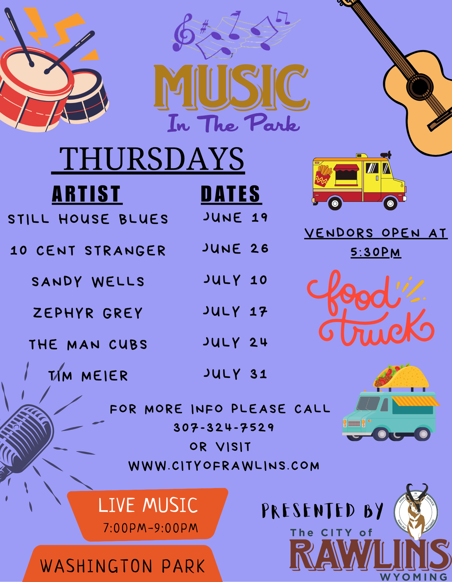 Music in the Park Poster 2025