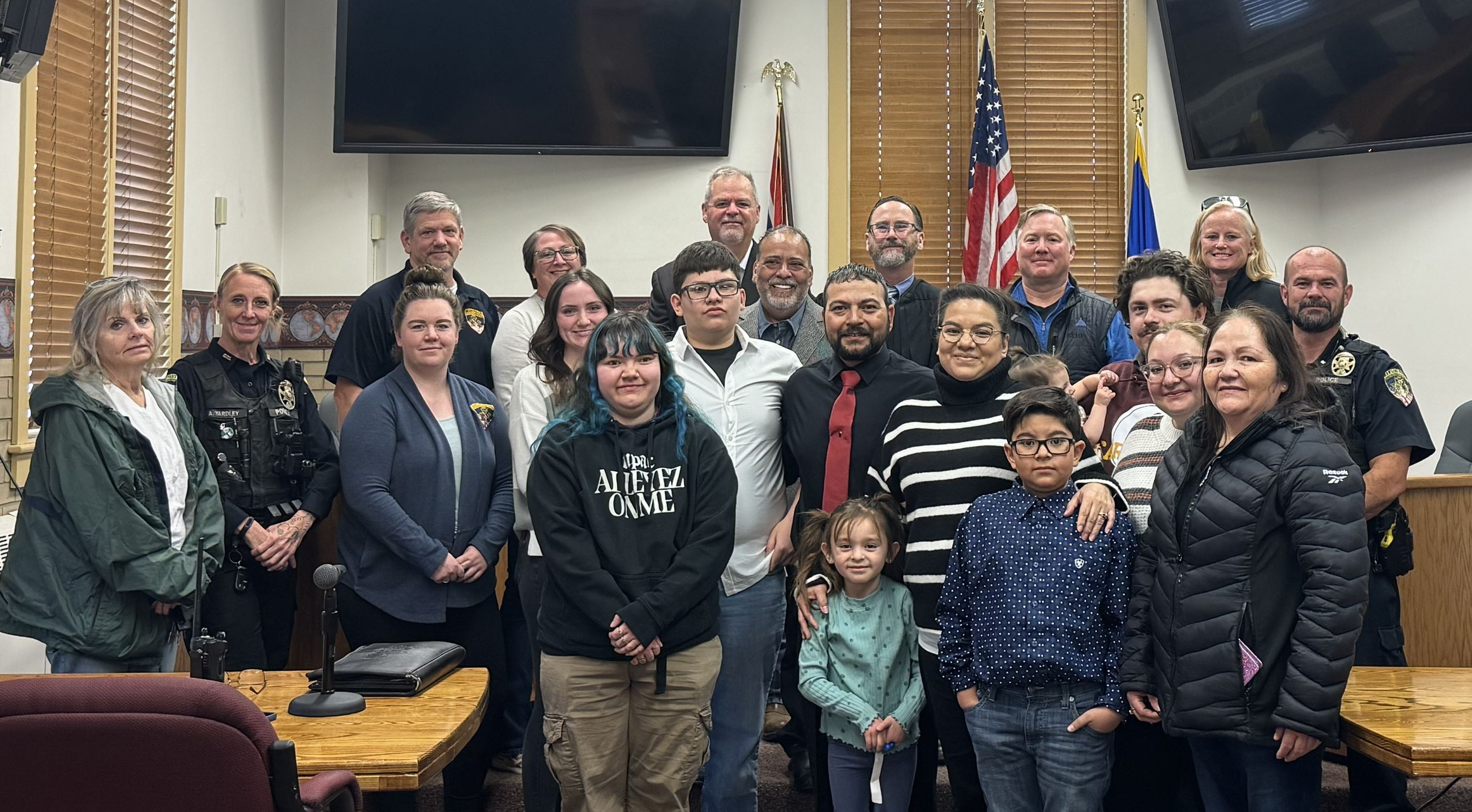 Junior Villar Swear In  - Family & Department