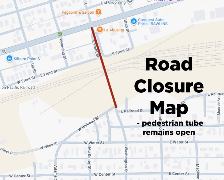 Road Closue at Underpass Colorado-Washington Streets